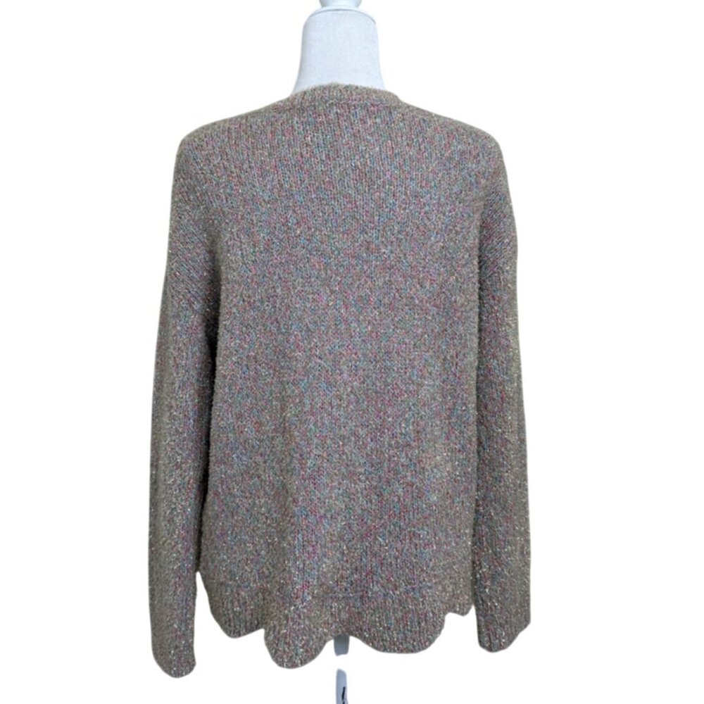 Lilly Pulitzer Gliana Metallic Rainbow Sweater Multicolor Boucle Knit Size M - Picture 5 of 10